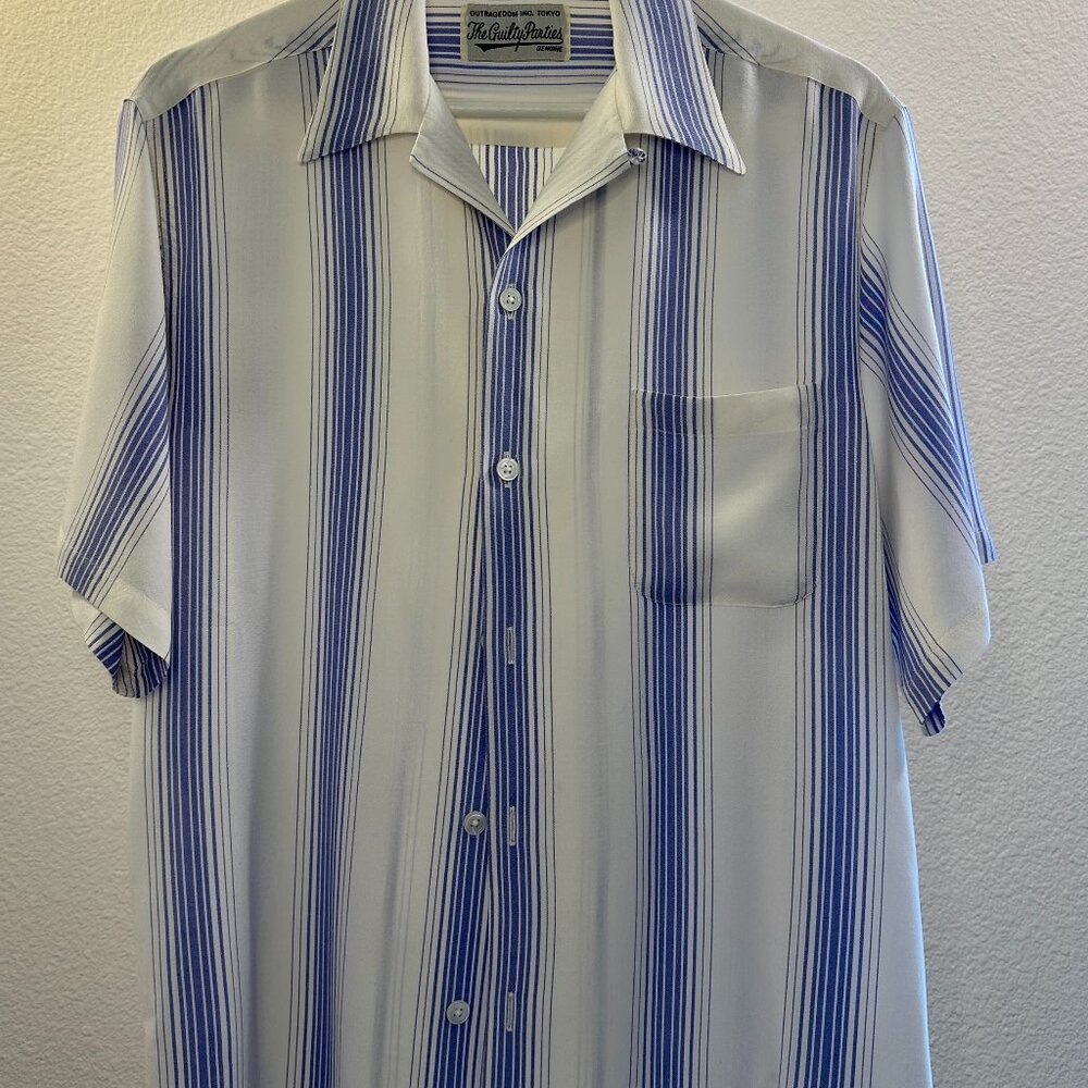 Waco Maria Stripe Open Collar Shirt